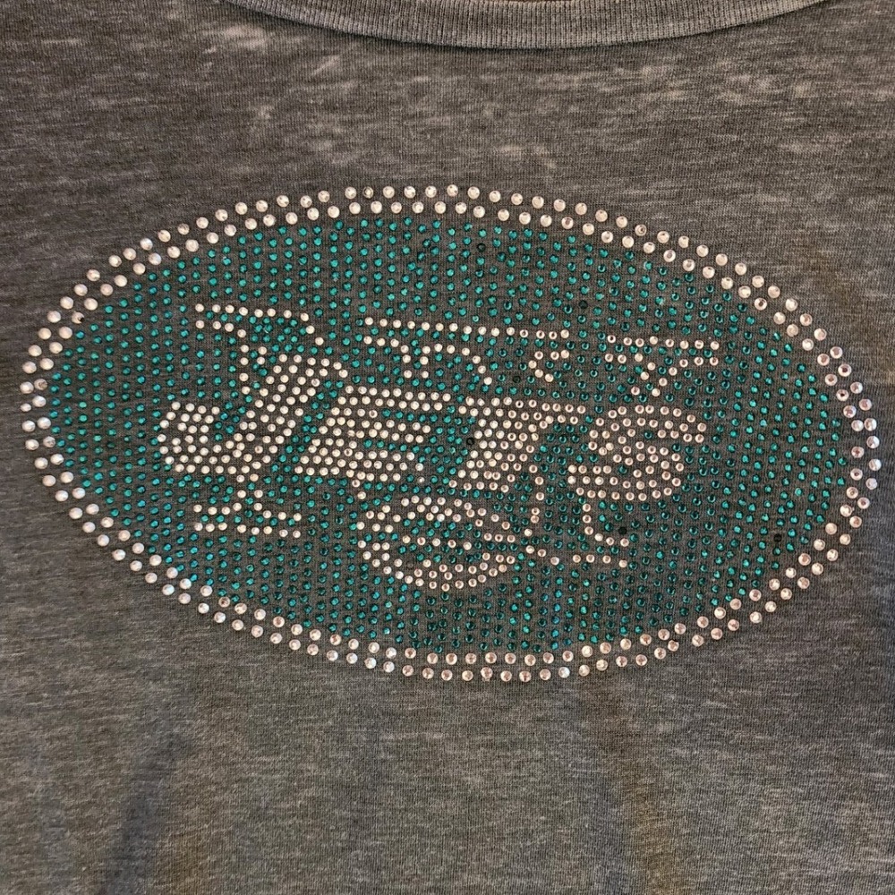 NY Jets Touch by Alyssa Milano Rhinestone Tank Top NWT NFL Women's L